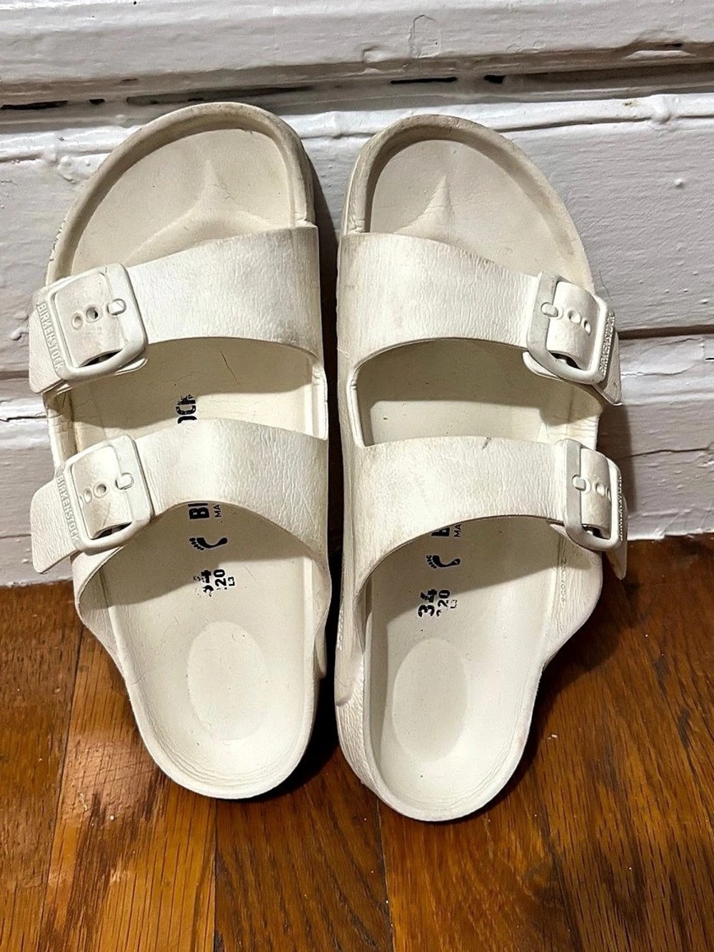 Birkenstock Arizona EVA Two-Strap Sandals White EU 34
